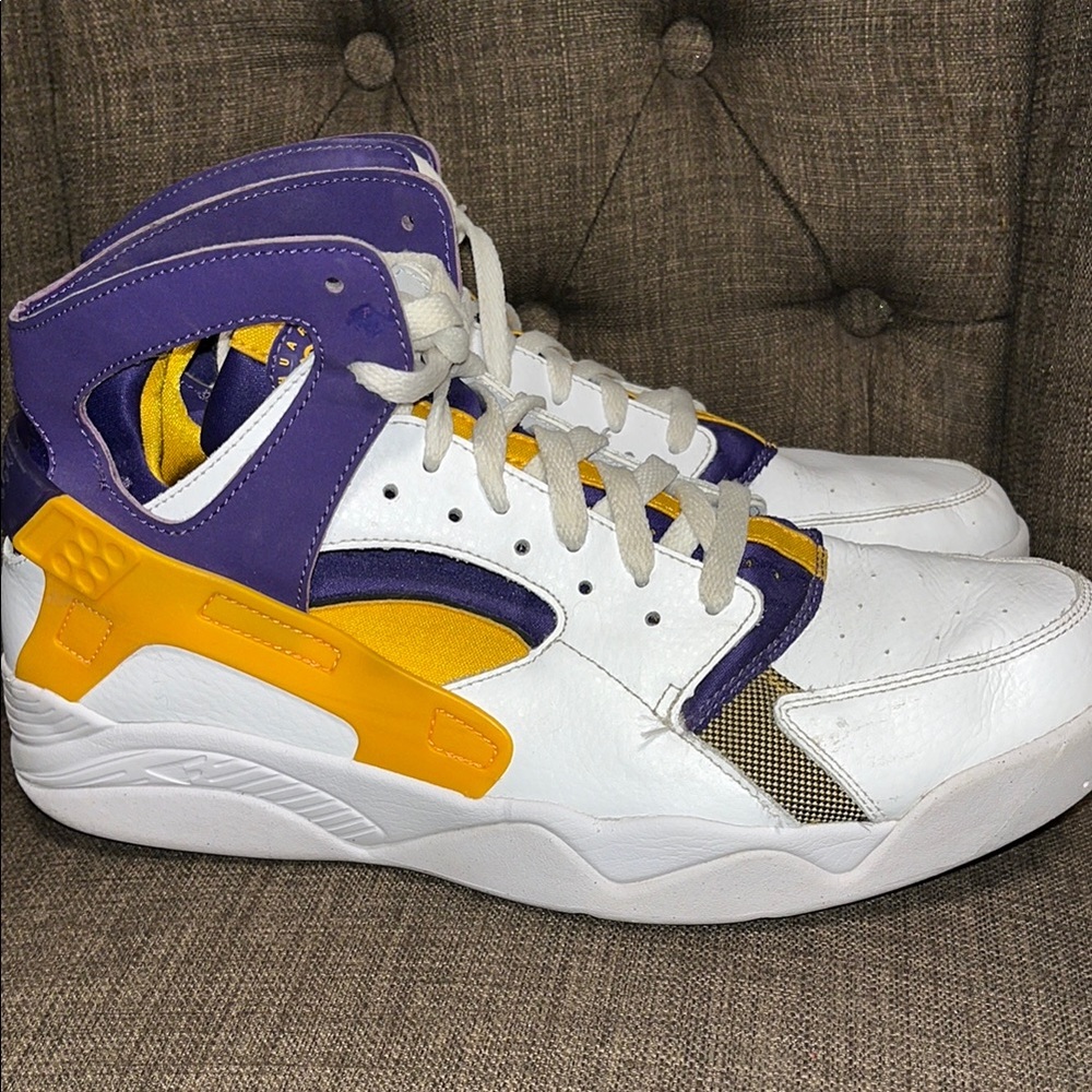 Nike Air Huarache Purple and Yellow Sneakers men's 12
